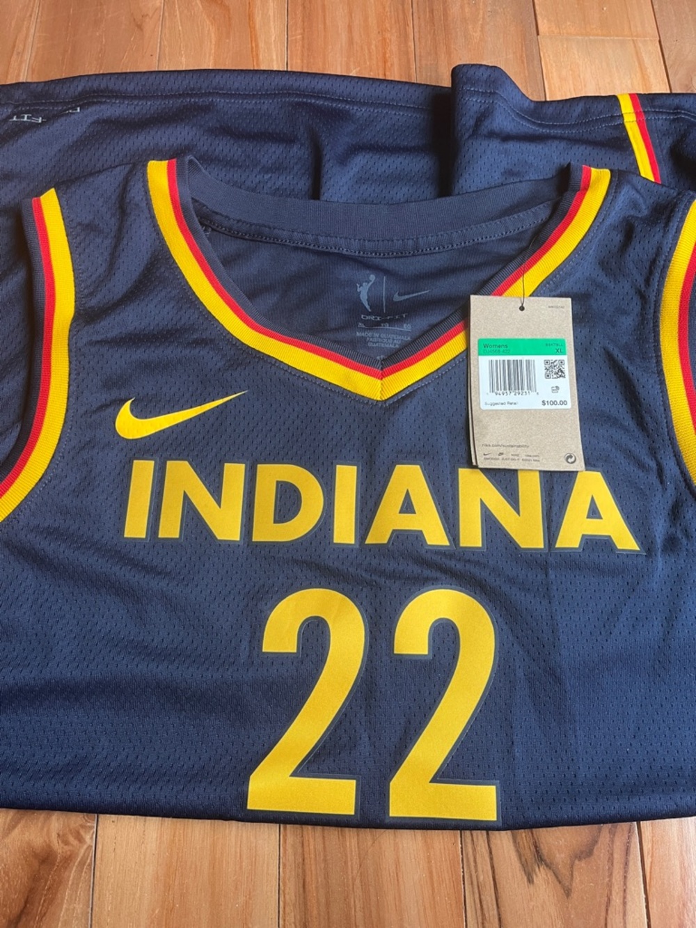 Nike Navy and Yellow Indiana Basketball Jersey #22. New with tags XL